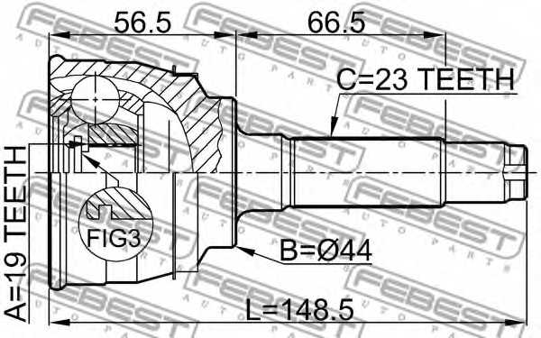 Шарнир приводного вала FEBEST 1110-TICO - изображение 1