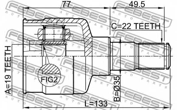 Шарнир приводного вала FEBEST 1111-MAT - изображение 1