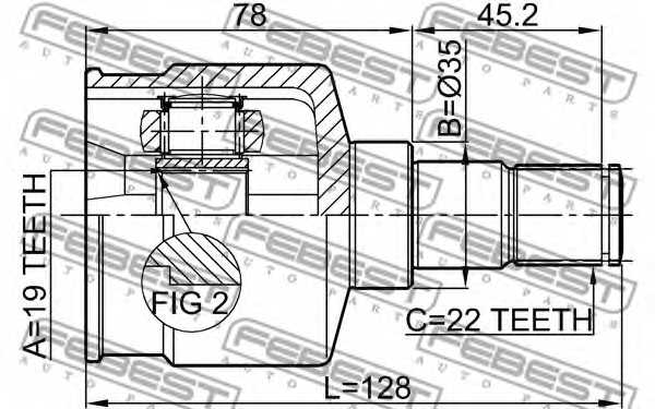 Шарнир приводного вала FEBEST 1111-SPA - изображение 1