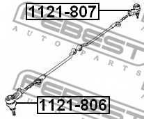 Наконечник поперечной рулевой тяги FEBEST 1121-806 - изображение 1