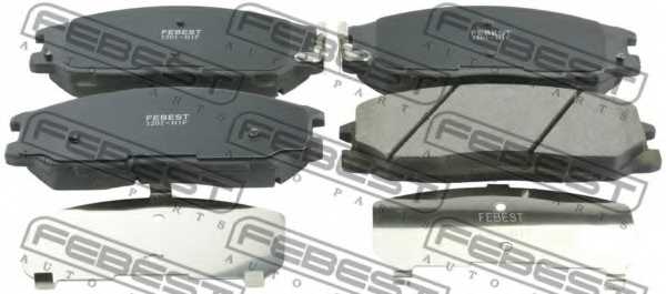 Колодки тормозные дисковые передний для HYUNDAI EQUUS / CENTENNIAL, H-1, TRAJET(FO) <b>FEBEST 1201-H1F</b> - изображение Колодки тормозные дисковые передний для HYUNDAI EQUUS / CENTENNIAL, H-1, TRAJET(FO) <b>FEBEST 1201-H1F</b> - изображение