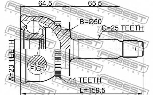 Шарнир приводного вала FEBEST 1210-MATA44 - изображение 1