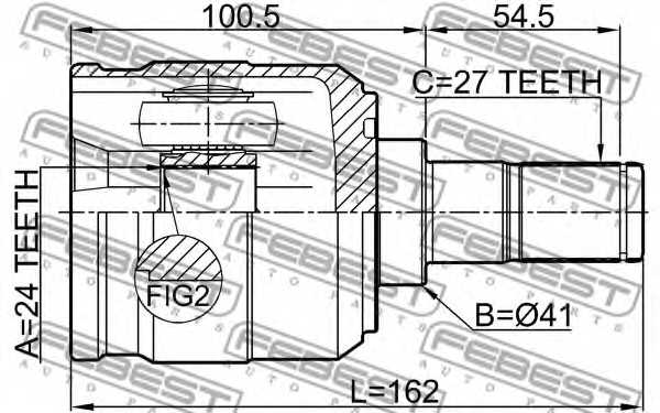 Шарнир приводного вала FEBEST 1211-TUC20MT - изображение 1