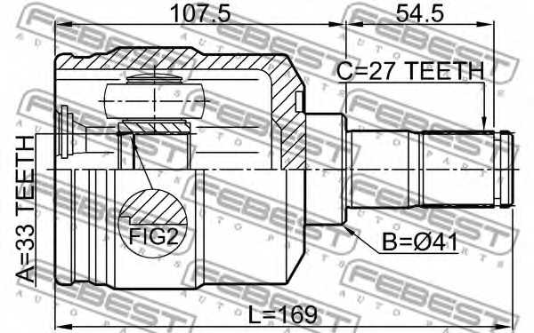 Шарнир приводного вала FEBEST 1211-TUC4WDLH - изображение 1