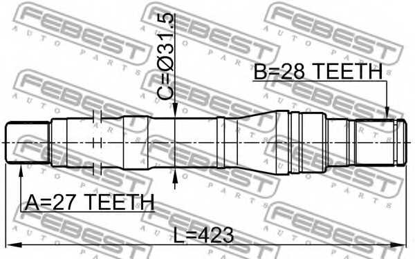 Приводной вал FEBEST 1212-SFBM - изображение 1