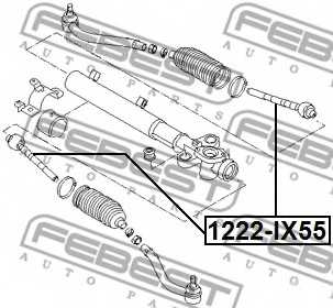 Осевой шарнир рулевой тяги FEBEST 1222-IX55 - изображение 1