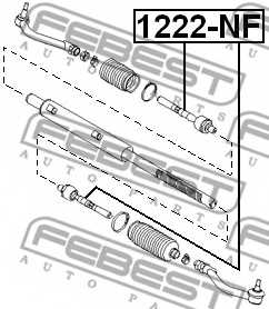 Осевой шарнир рулевой тяги FEBEST 1222-NF - изображение 1