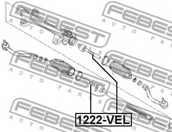 Осевой шарнир рулевой тяги FEBEST 1222-VEL - изображение 1