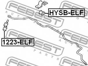 Тяга / стойка стабилизатора FEBEST 1223-ELF - изображение 1
