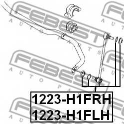 Тяга / стойка стабилизатора FEBEST 1223-H1FRH - изображение 1