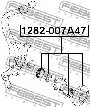 Ступица колеса FEBEST 1282-007A47 - изображение 1