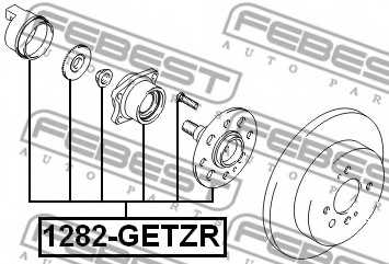 Ступица колеса FEBEST 1282-GETZR - изображение 1