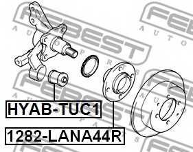 Ступица колеса FEBEST 1282-LANA44R - изображение 1
