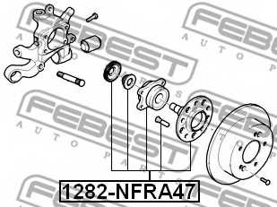 Ступица колеса FEBEST 1282-NFRA47 - изображение 1
