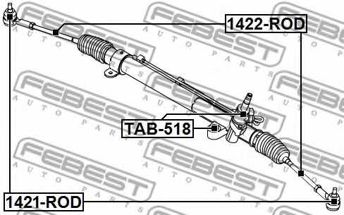 Осевой шарнир рулевой тяги FEBEST 1422-ROD - изображение 1