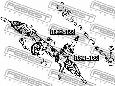 Наконечник поперечной рулевой тяги FEBEST 1621-166 - изображение Наконечник поперечной рулевой тяги FEBEST 1621-166 - изображение