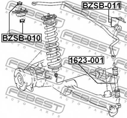 Тяга / стойка стабилизатора FEBEST 1623-001 - изображение 1