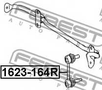 Тяга / стойка стабилизатора FEBEST 1623-164R - изображение 1