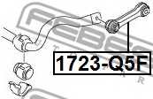 Тяга / стойка стабилизатора FEBEST 1723-Q5F - изображение 1