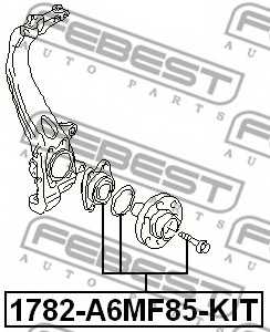 Ступица колеса FEBEST 1782-A6MF85-KIT - изображение 1