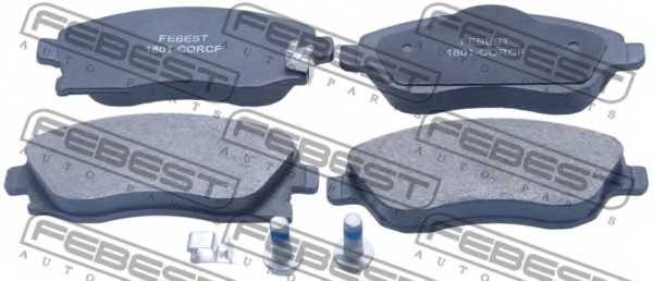 Колодки тормозные дисковые передний <b>FEBEST 1801-CORCF</b> - изображение Колодки тормозные дисковые передний <b>FEBEST 1801-CORCF</b> - изображение