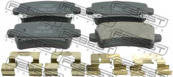 Колодки тормозные дисковые задний <b>FEBEST 1801-INSR</b> - изображение Колодки тормозные дисковые задний <b>FEBEST 1801-INSR</b> - изображение