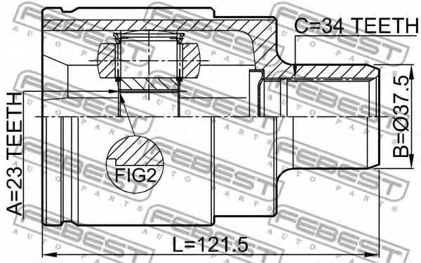 Шарнир приводного вала FEBEST 1811-ASJRH - изображение 1