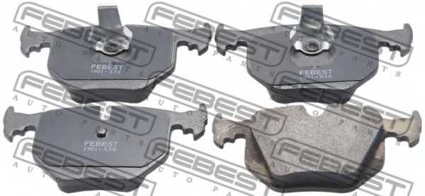 Колодки тормозные дисковые задний для BMW 3(E46), 5(E39), 7(E38), X3(E83), X5(E53), Z8(E52) <b>FEBEST 1901-X5R</b> - изображение