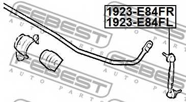 Тяга / стойка стабилизатора FEBEST 1923-E84FL - изображение 1