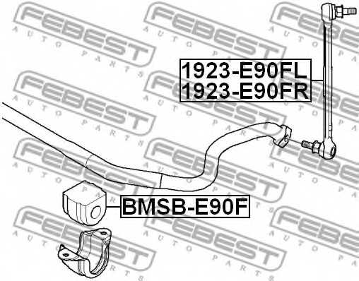 Тяга / стойка стабилизатора FEBEST 1923-E90FR - изображение 1