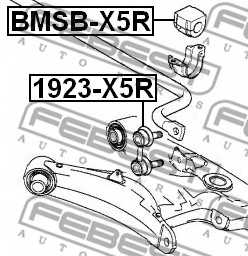 Тяга / стойка стабилизатора FEBEST 1923-X5R - изображение 1