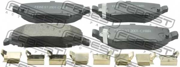 Колодки тормозные дисковые задний <b>FEBEST 2001-CHIIIR</b> - изображение