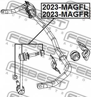 Тяга / стойка стабилизатора FEBEST 2023-MAGFL - изображение 1