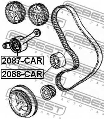 Паразитный / ведущий ролик зубчатого ремня FEBEST 2088-CAR - изображение 1