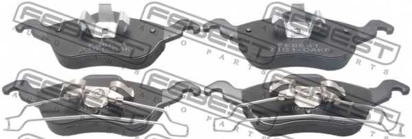 Колодки тормозные дисковые передний <b>FEBEST 2101-CAKF</b> - изображение Колодки тормозные дисковые передний <b>FEBEST 2101-CAKF</b> - изображение