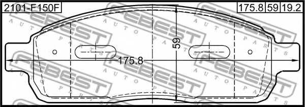 Колодки тормозные дисковые передний <b>FEBEST 2101-F150F</b> - изображение 1