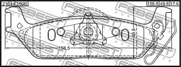 Колодки тормозные дисковые задний <b>FEBEST 2101-F150R</b> - изображение 1