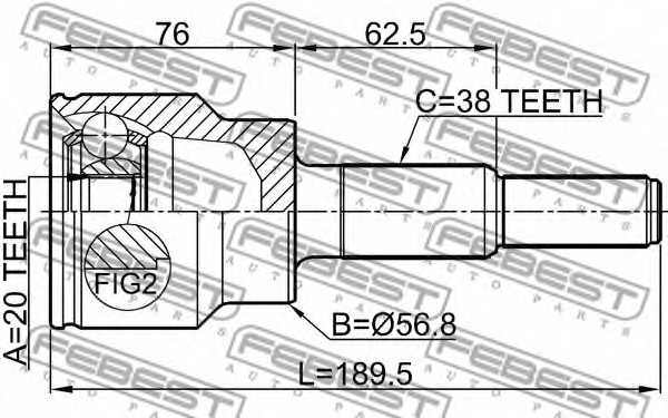 Шарнир приводного вала FEBEST 2110-EXPLR - изображение 1