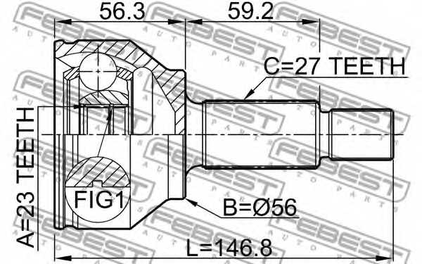 Шарнир приводного вала FEBEST 2110-GE - изображение 1