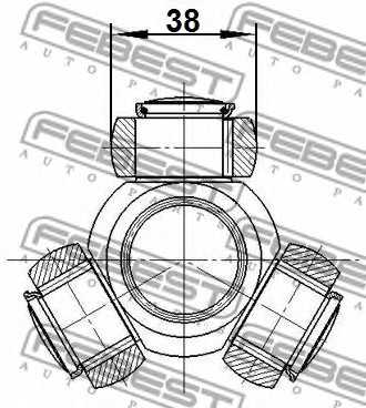 Муфта с шипами приводного вала FEBEST 2116-CA1R - изображение 1