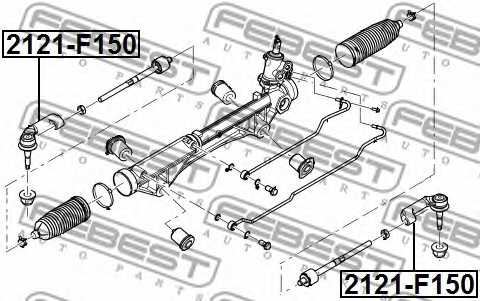 Наконечник поперечной рулевой тяги FEBEST 2121-F150 - изображение 1