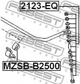 Тяга / стойка стабилизатора FEBEST 2123-EQ - изображение 1