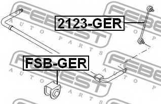 Тяга / стойка стабилизатора FEBEST 2123-GER - изображение 1