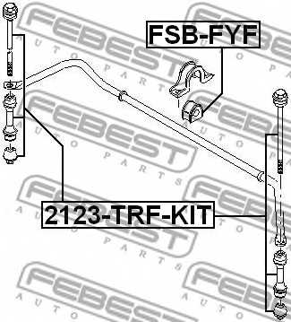 Тяга / стойка стабилизатора FEBEST 2123-TRF-KIT - изображение 1