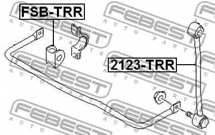 Тяга / стойка стабилизатора FEBEST 2123-TRR - изображение 1