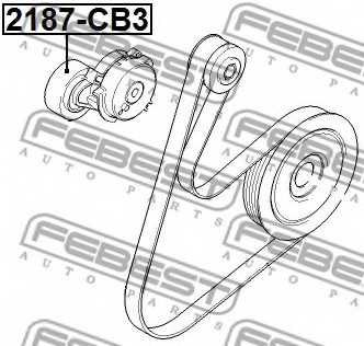 Натяжной ролик поликлинового ременя FEBEST 2187-CB3 - изображение 1
