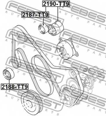 Натяжной ролик поликлинового ременя FEBEST 2187-TT9 - изображение 1