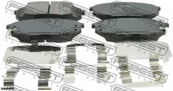 Колодки тормозные дисковые передний для HYUNDAI ELANTRA, i30 CW, i30 / KIA CARENS, CEED, CERATO KOUP, CERATO, PRO CEED <b>FEBEST 2201-CERIIF</b> - изображение