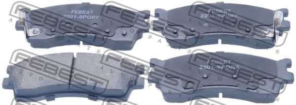 Колодки тормозные дисковые передний для KIA SEPHIA(FB), SHUMA(FB) <b>FEBEST 2201-SPORF</b> - изображение Колодки тормозные дисковые передний для KIA SEPHIA(FB), SHUMA(FB) <b>FEBEST 2201-SPORF</b> - изображение