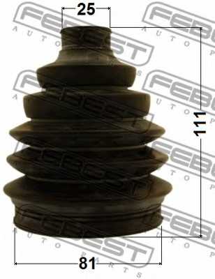 Пыльник шруса внешний (81x111x25) <b>FEBEST 2217P-SPOR</b> - изображение 1